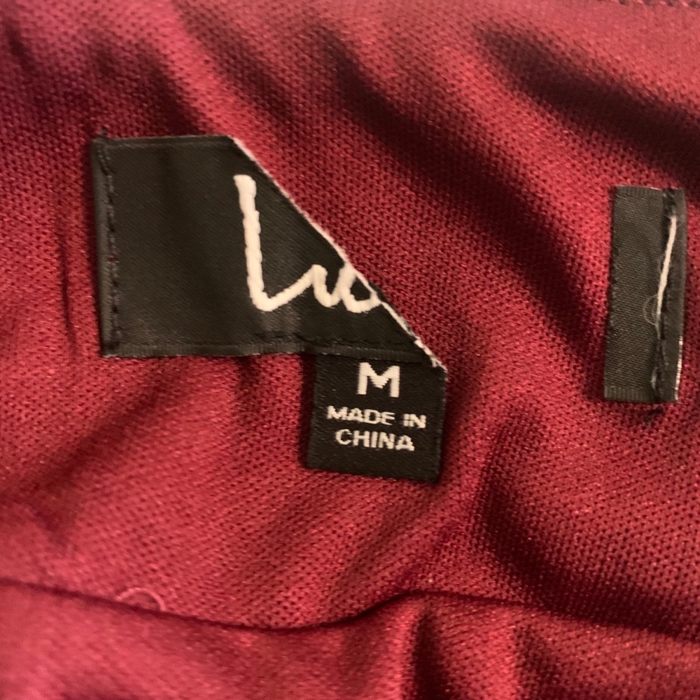 Lulu’s Size M Lawson Burgundy Color Skater Dress - Picture 11 of 12